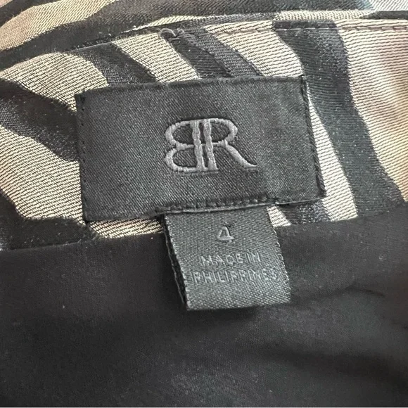 BANANA REPUBLIC Zebra Print Sleeveless Mini Sheath Dress in Black/Gold Size 4 - Picture 11 of 11